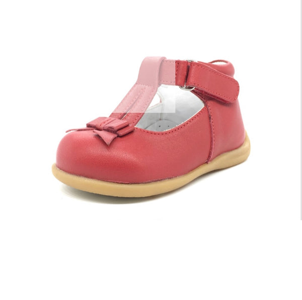 Nubebe First Step Red Leather Shoes