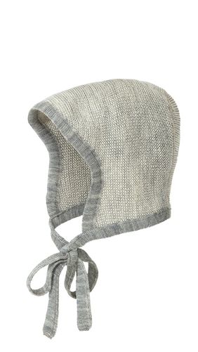 Knitted Bonnet - Grey/Natural