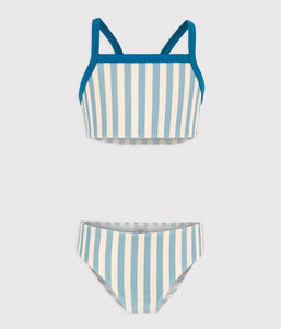 Stripy Two-Piece Swimsuit