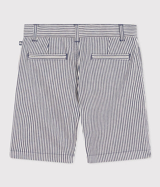 Stripy Cotton Bermuda Shorts