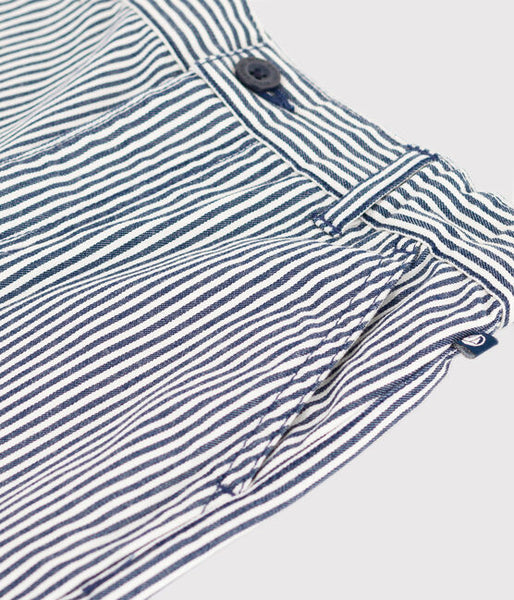 Stripy Cotton Bermuda Shorts