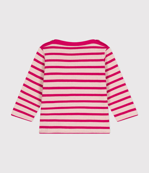 Baby Thick Cotton Breton Top - Pink