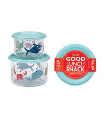 Small Good Lunch Snack Containers - Ocean