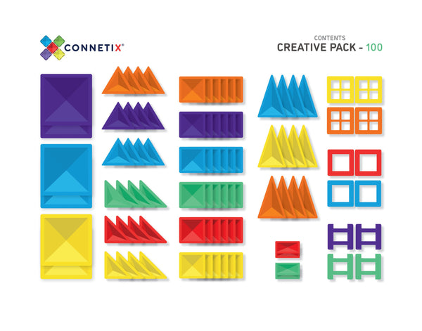 Connetix Magnetic Tiles Creative Pack (100 pcs.)