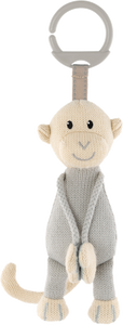 Matchstick Monkey Knitted Hanging Monkey - Grey