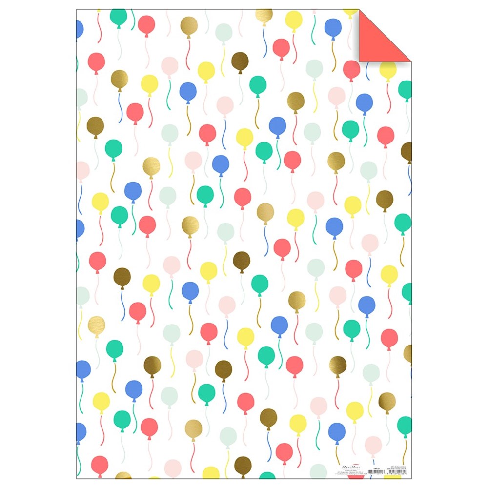 Balloons Gift Wrap, Single Sheet