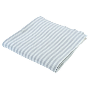 Organic Cotton Swaddle Blanket -  Grey Stripe