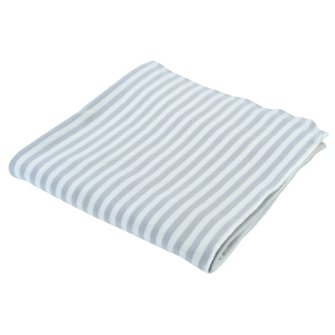 Organic Cotton Swaddle Blanket -  Grey Stripe