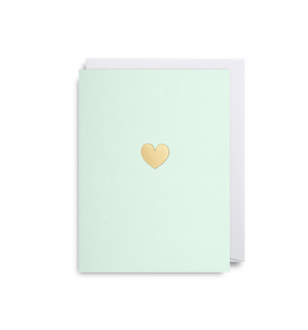 Gold Heart Mini Greeting Card