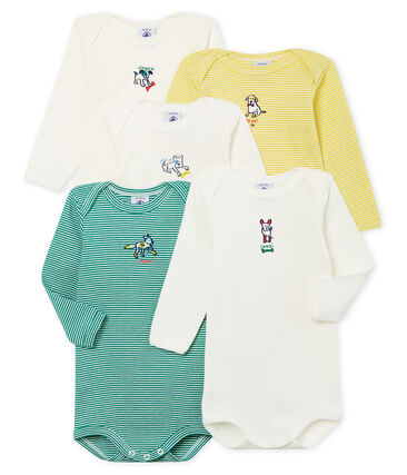 Long-Sleeved Days of the Weeks Dog Onesies - 5-Pack