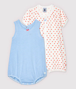 Cotton Polka Dots Summer One-piece - 2 Pack