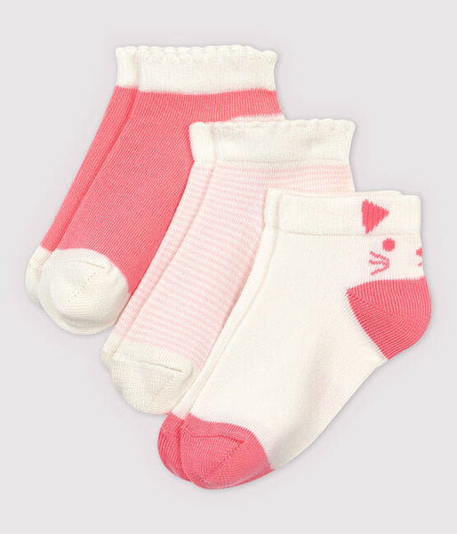 Pink Ankle Socks (3-Pack)