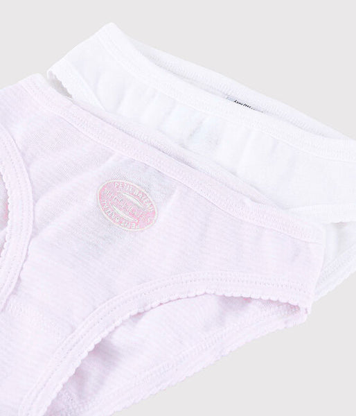 Pink Pinstriped Organic Cotton Underwear - 2-Pack
