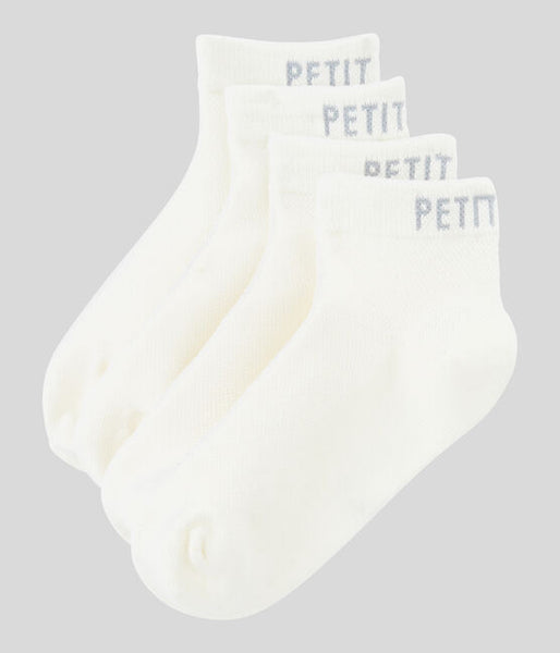 Set of 2 White Ankle Socks