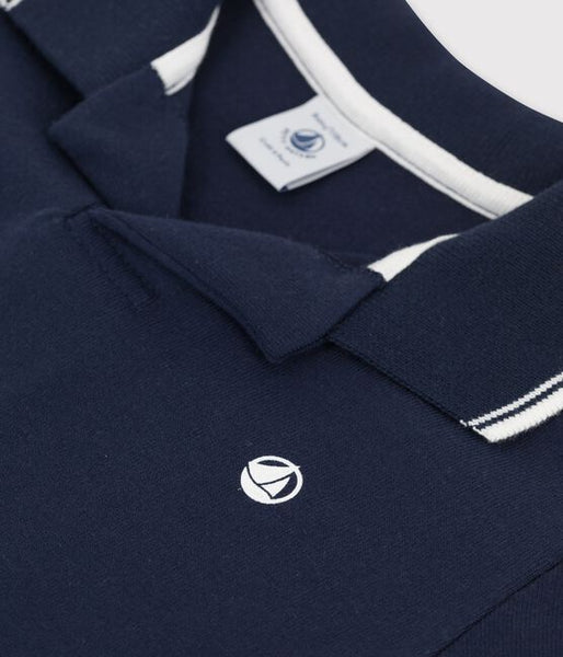Short-Sleeved Navy Polo Shirt