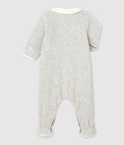 Organic Cotton Grey Velour Sleeper