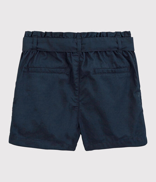 Navy Cotton Serge Shorts