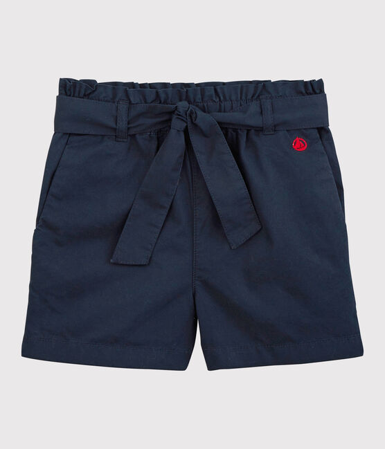 Navy Cotton Serge Shorts