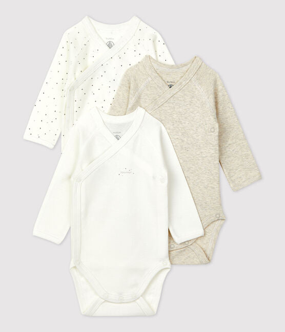 Long Sleeve Organic Cotton Onesies - 3 Pack