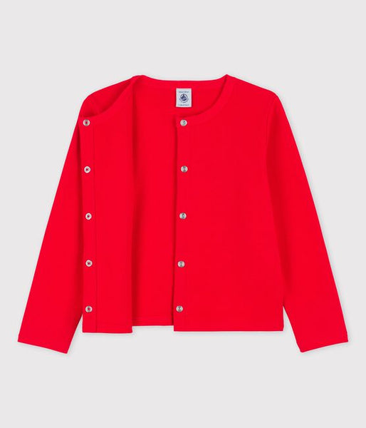 Red Cotton Cardigan