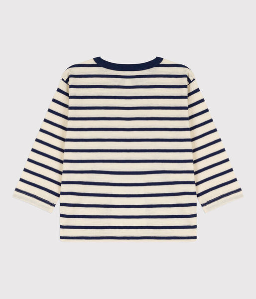 Baby Striped Long-Sleeved Tee, Navy