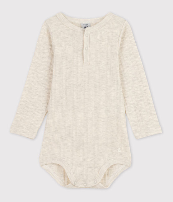 Baby Long-Sleeved Cotton Henley Onesie