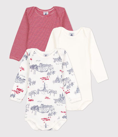 Petit Bateau Baby Set Of Two Long Sleeved Cross Over Close