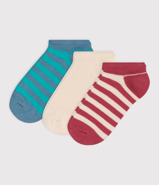 Cotton Jersey Striped Socks - 3-Pack