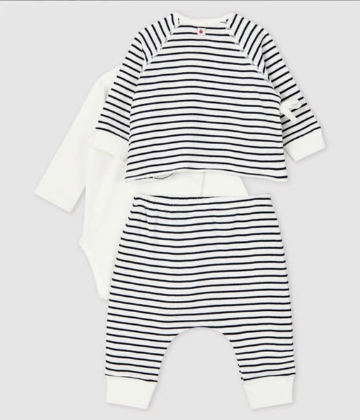 Baby 3-Piece Set - Navy Stripe