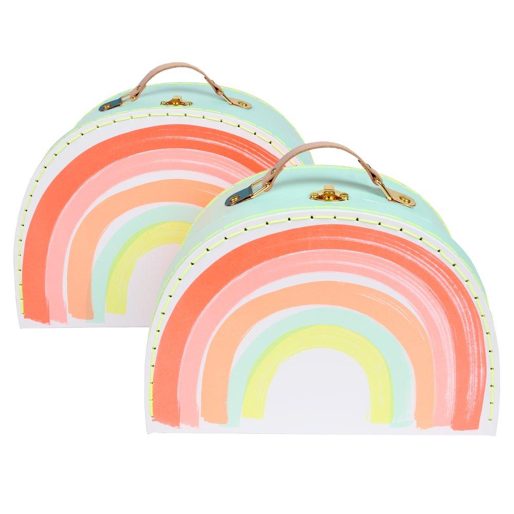 Rainbow Suitcases (set of 2)