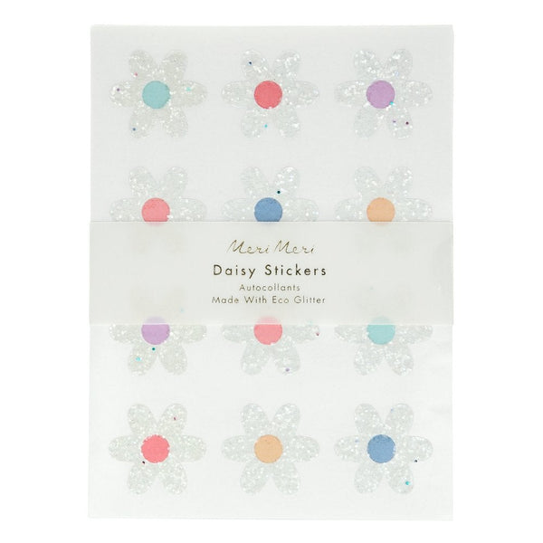 Glitter Daisy Stickers (set of 8 sheets)