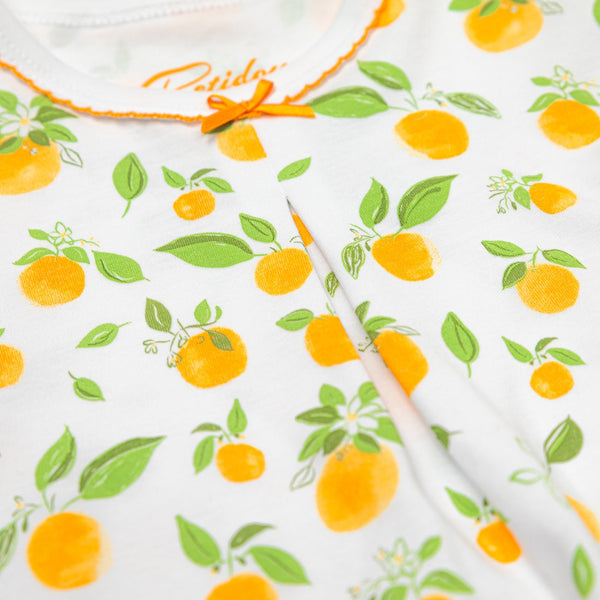 Petidoux Short Sleeve PJs - Orange Blossoms