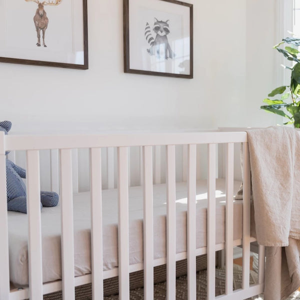 Dreams Jumper Organic Linen Crib Fitted Sheet
