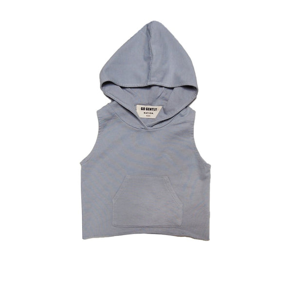 Go Gently Nation Sleeveless hoodie Silver
