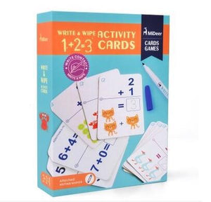 MiDeer Wipe And Write Activity 1+2=3 Cards