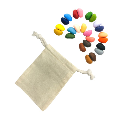Crayon Rocks 24 Colours in a Muslin Bag