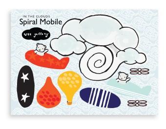 Wee Gallery Cloud Spiral Mobile