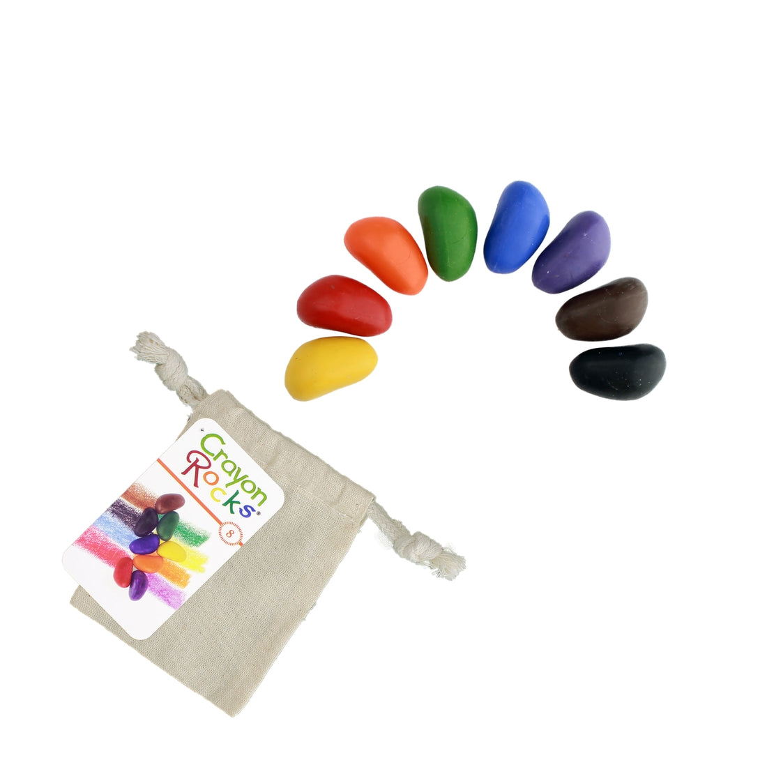 Crayon Rocks 8 Colours in a Muslin Bag