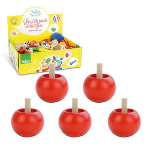 Vilac Apple Round Spinning Top
