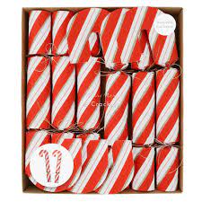 Candy Cane Shape Crackers (x 6)
