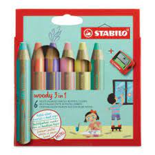 Stabilo Pastel Woody 3 in 1 - Set of 6