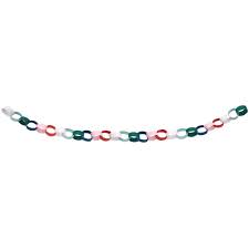 Scalloped Christmas Paper Chains (x 48)