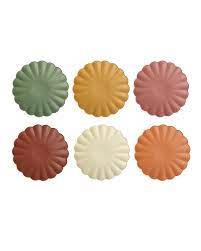 Earthy Small Reusable Bamboo Plates (x 6)