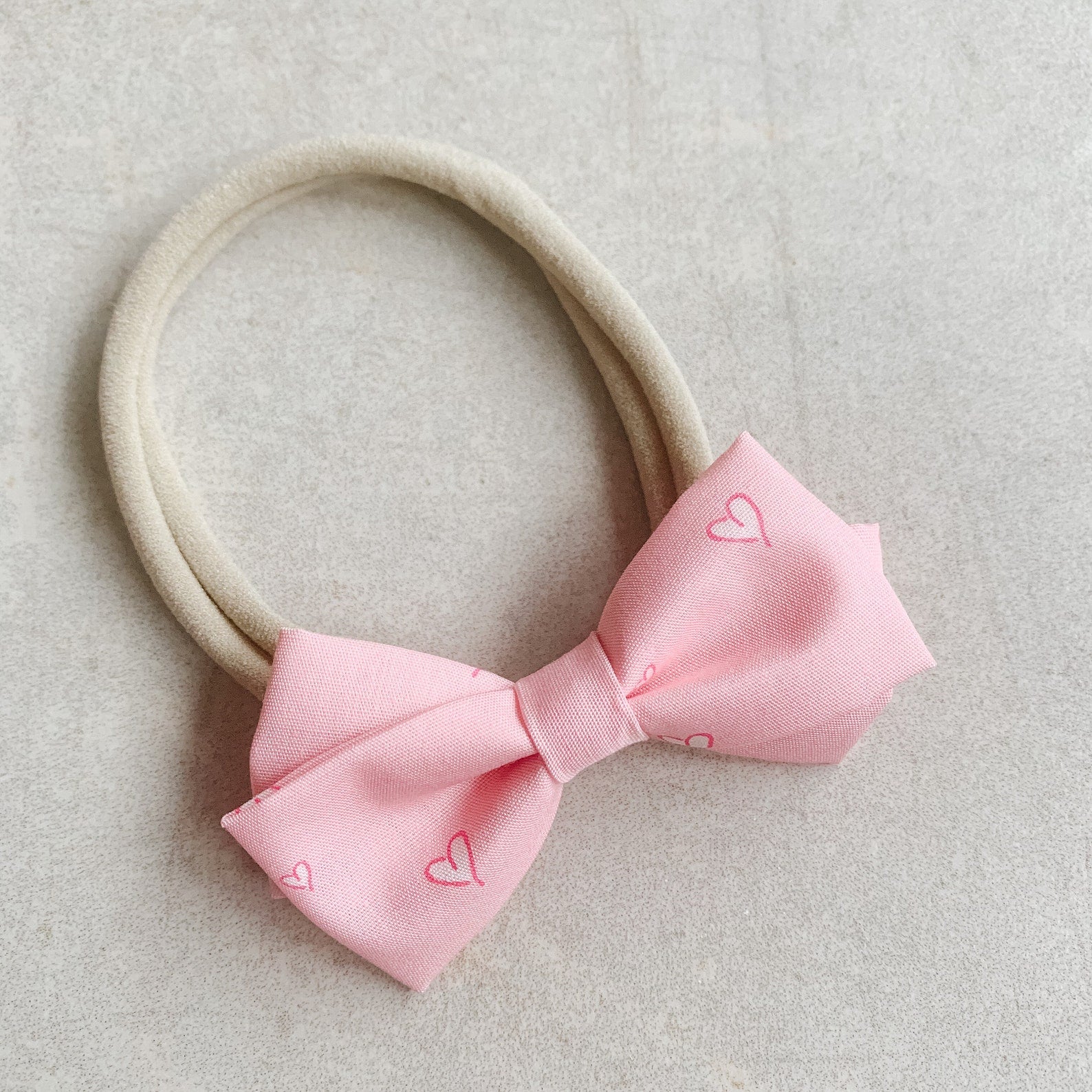 Heart Twist Bow - Nylon Headband