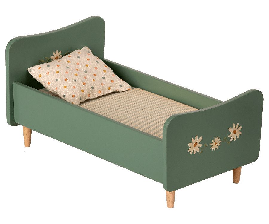 Wooden bed, Mini - Mint Blue
