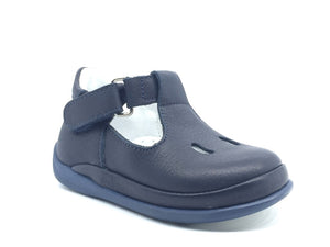 Nubebe First Step Navy Leather Shoes