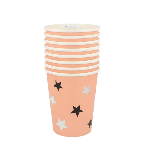 Pastel Halloween Star Pattern Cups (set of 8)
