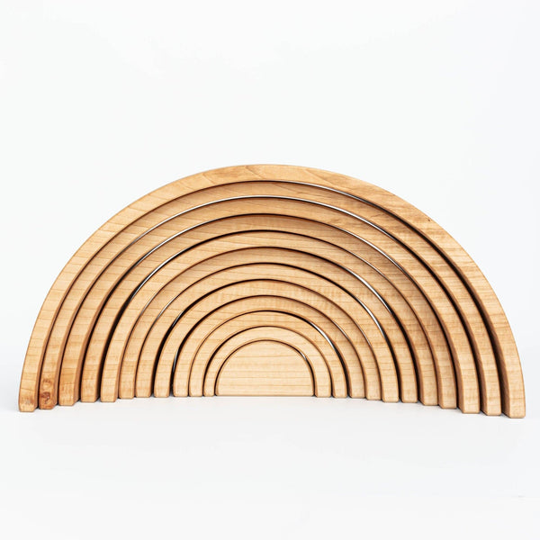 Large Natural Wooden Rainbow - 12 piece