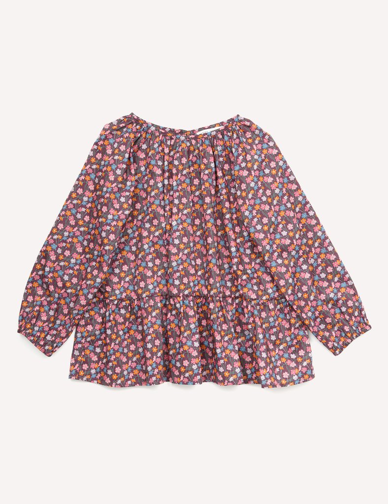 Fleur Peplum Tunic - Pink Floral