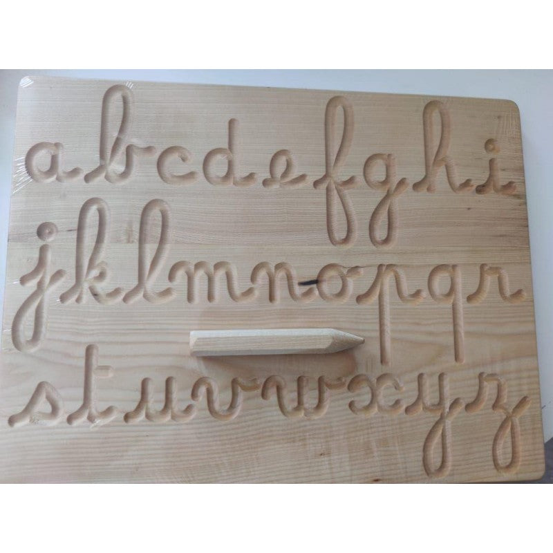 Cursive Alphabet Tracing Wooden Board